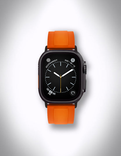 Apple Watch Ultra 2 Premium-Armband „Helios“ – 22 mm, FKM, Orange