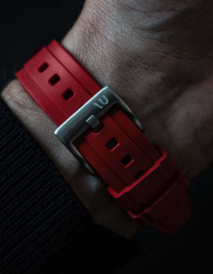 FKM-Premium-Uhrenarmband „Solaris“ – 20 mm, Klassisch, Rot