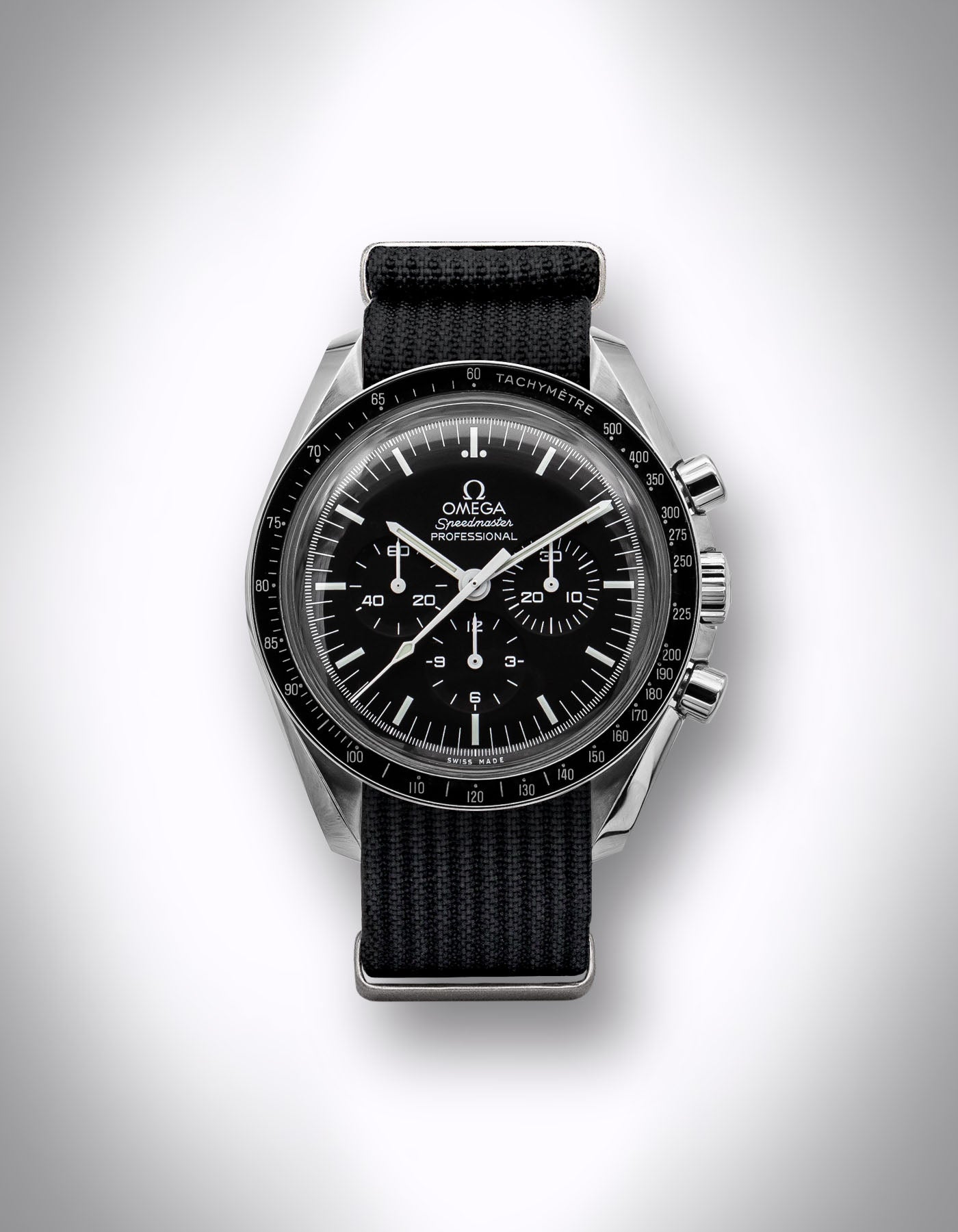 NATO-Uhrenarmband „The Classic“ – 20 mm, Nylon, Schwarz
